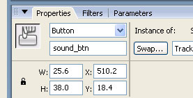 audio loops in flash on off button